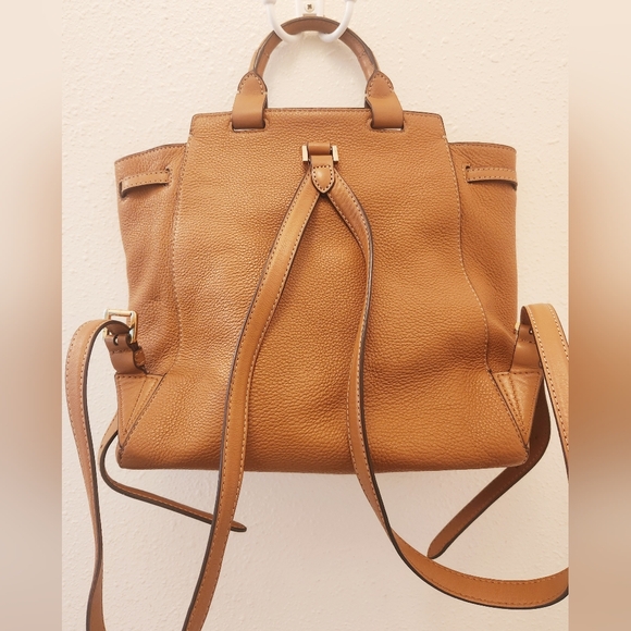 Michael Kors Romy Medium Sized Tan Leather Backpack - Picture 2 of 11